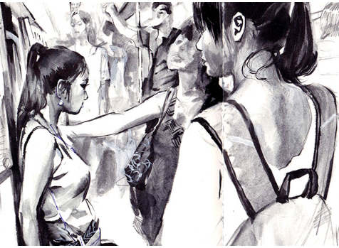 本杰明街头速写300张146节（画质清晰无素材）