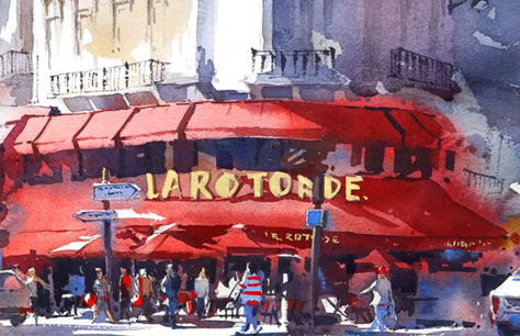 画画的肥龙烟火气街景水彩团练2023年（画质清晰带素材）