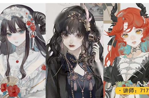 莫那717精致少女立绘插画色彩专题2024年（高清画质无素材）